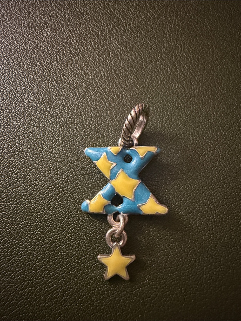 Brighton “X” Charm J9028X Silver / Enamel